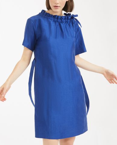  WEEKEND MAX MARA - Đầm mini phom suông rút dây ở cổ hiện đại 