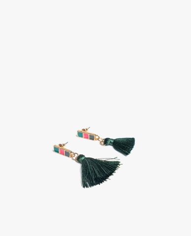  CECI - Khuyên tai nữ dạng thả tua rua thời trang 