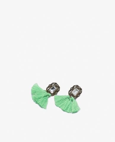  CECI - Khuyên tai nữ dáng thả tua rua thời trang 