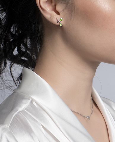  CECI - Khuyên tai nữ hình chiếc lá nhỏ thời trang 