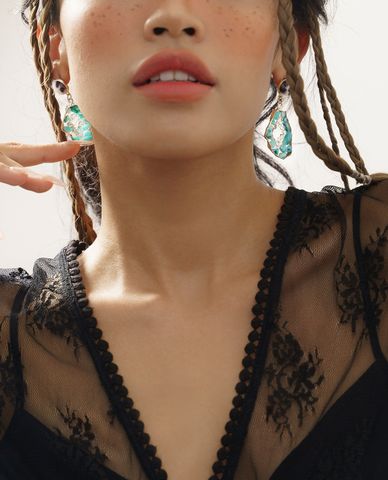  CECI - Khuyên tai nữ tròn dạng thả độc đáo 