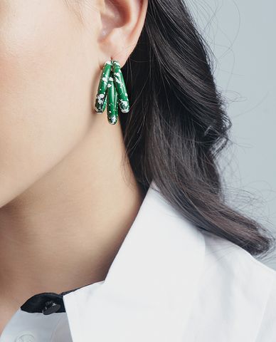  CECI - Khuyên tai nữ dáng tròn 3 vòng thời trang 