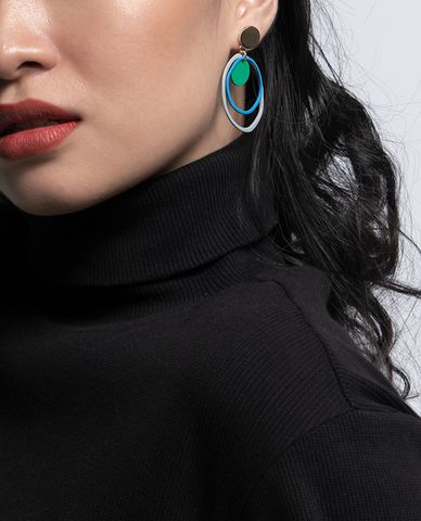  CECI - Khuyên tai nữ khoen tròn nhiều vòng thời trang 