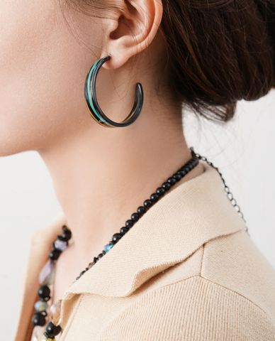  CECI - Khuyên tai nữ xỏ lỗ dáng hở bản to cá tính 