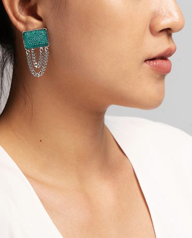  CECI - Khuyên tai nữ phom vuông thời trang 