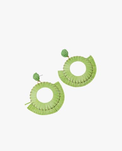  CECI - Khuyên tai nữ khoen tròn tua rua cá tính 