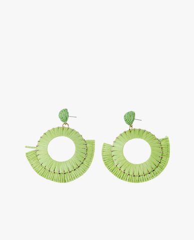  CECI - Khuyên tai nữ khoen tròn tua rua cá tính 