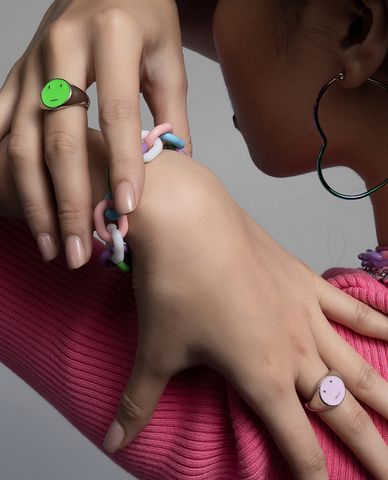  CECI - Nhẫn nữ mặt tròn màu sắc độc đáo 