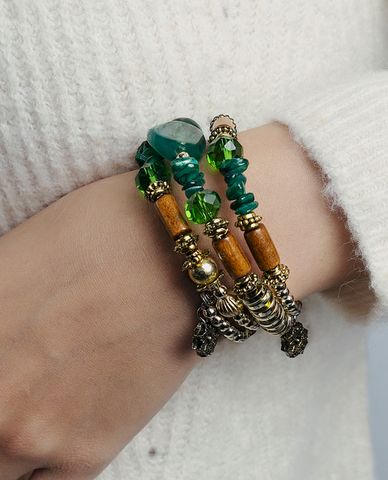  CECI - Bộ 3 vòng đeo tay nữ chuỗi hạt đá nhiều màu nổi bật 