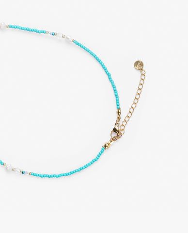  CECI - Vòng cổ phối hạt ngọc trai mặt dây hình đầu sư tử 