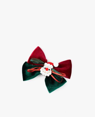  CECI - Kẹp tóc nữ hình chiếc nơ phối mặt ông già noel 