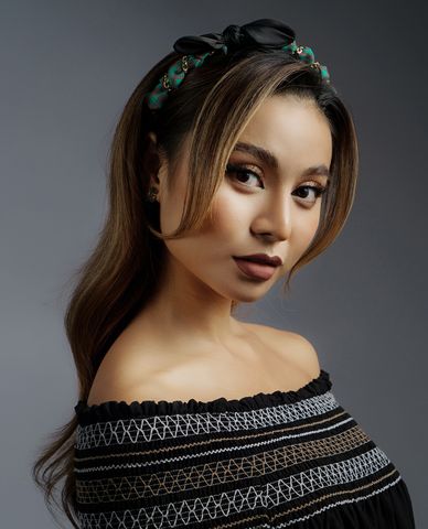  CECI - Băng đô nữ bọc vải phối nơ nữ tính 