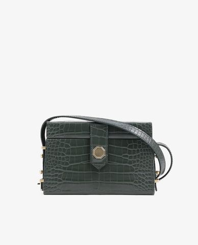  PEDRO - Túi đeo chéo nữ hình hộp chữ nhật Croc Effect Box 