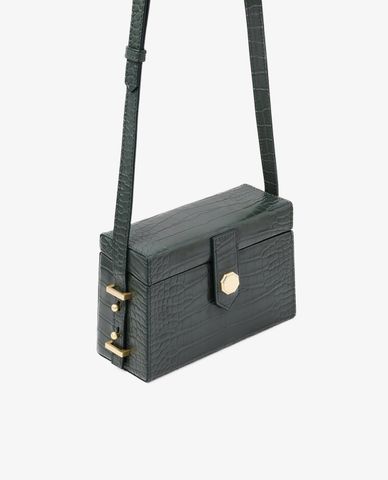  PEDRO - Túi đeo chéo nữ hình hộp chữ nhật Croc Effect Box 