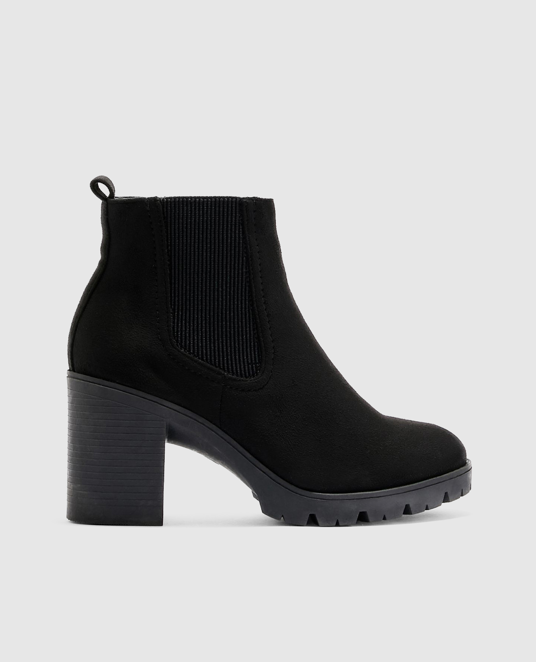 Boots cao gót da lộn Byron Black Unit