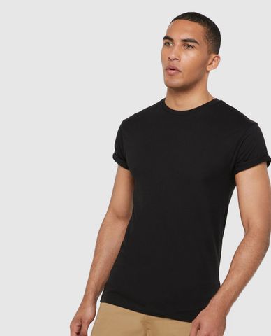  Áo thun nam ngắn tay Roller Sleeve Crew Neck 