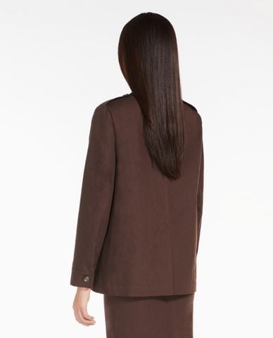  WEEKEND MAX MARA - Áo khoác một hàng nút cổ bẻ phối túi Bacca 