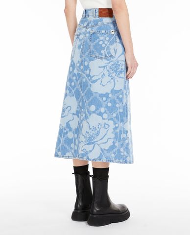  WEEKEND MAX MARA - Chân váy denim chữ A midi Fonte 