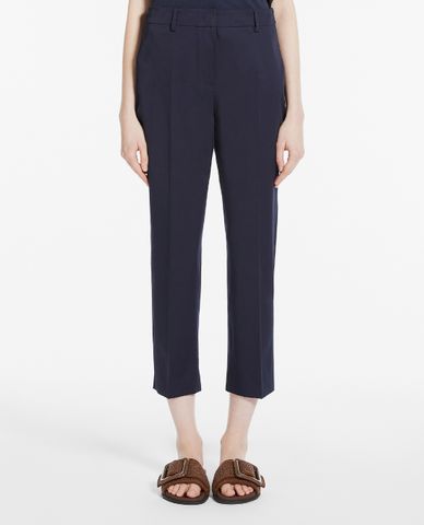  WEEKEND MAX MARA - Quần nữ ống đứng Cotton Gabardine 