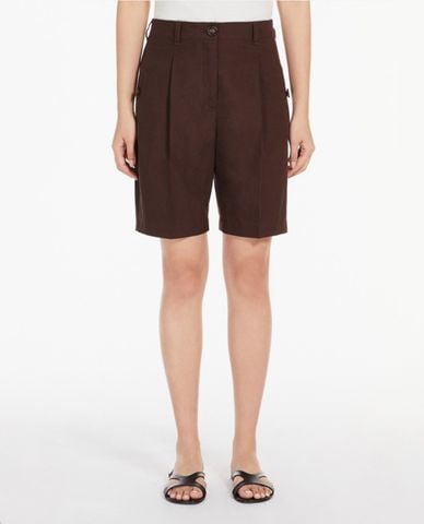  WEEKEND MAX MARA - Quần short ống đứng phối nút thời trang 
