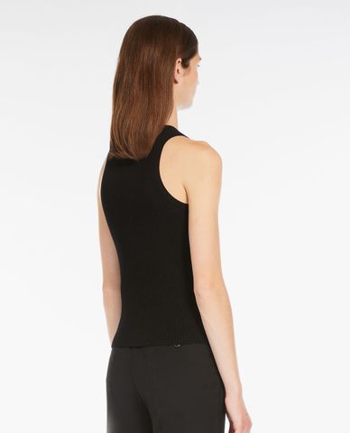  WEEKEND MAX MARA - Áo ba lỗ dệt kim phom ôm Olimpo 