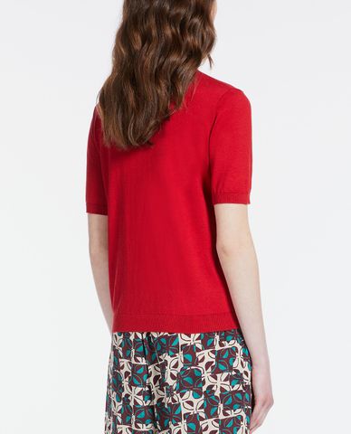  WEEKEND MAX MARA - Áo thun nữ dệt kim tay ngắn cổ tròn Salute 