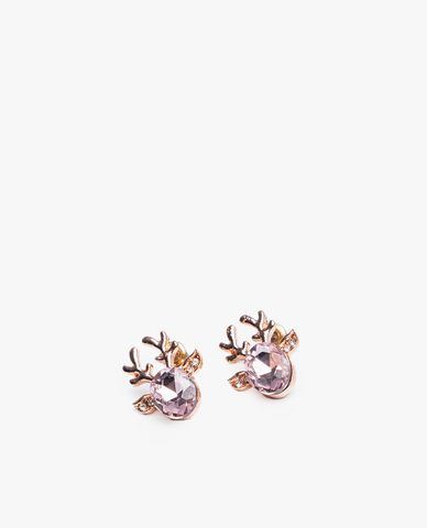  CECI - Khuyên tai nữ tuần lộc mặt pha lê sang trọng 