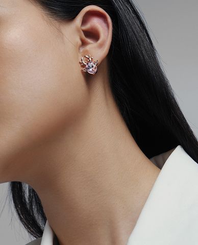  CECI - Khuyên tai nữ tuần lộc mặt pha lê sang trọng 