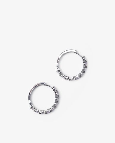  CECI - Khuyên tai nữ khoen tròn đính đá thời trang 