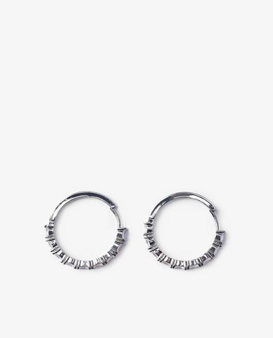  CECI - Khuyên tai nữ khoen tròn đính đá thời trang 