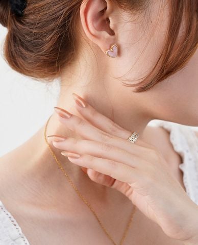  CECI - Khuyên tai nữ hình trái tim nhỏ 
