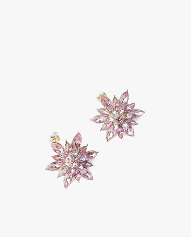  CECI - Khuyên tai nữ hình bông hoa đính đá 