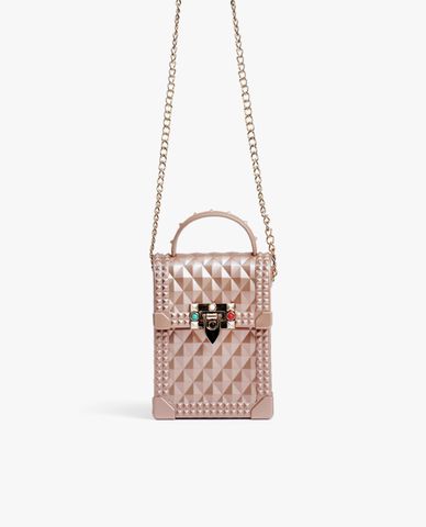  CECI - Túi đeo chéo nữ đinh tán nắp gập thời trang 