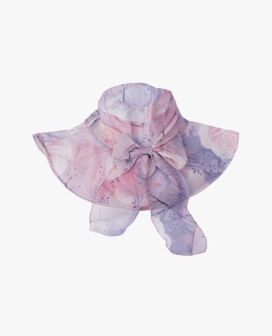  CECI - Nón rộng vành nữ hoạ tiết in hoa thanh lịch 