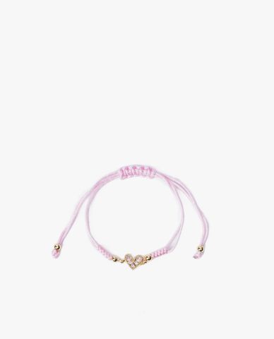  CECI - Vòng đeo tay nữ dây bện phối mặt trái tim nhỏ 