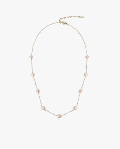  CECI - Vòng cổ nữ mắt xích phối hạt ngọc sang trọng 