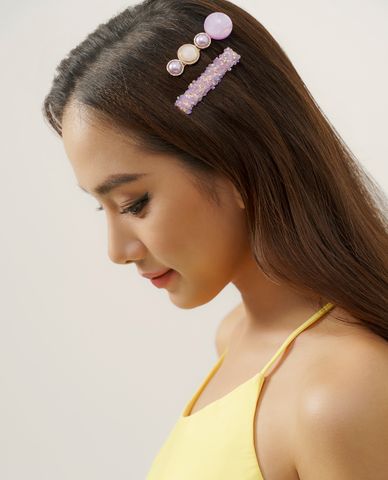  CECI - Pack 5 kẹp tóc nữ đính đá to thời trang 