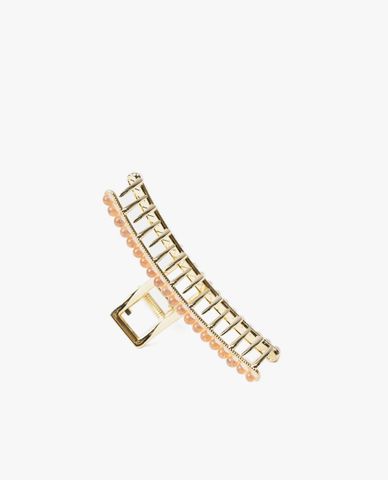  CECI - Kẹp tóc nữ càng cua dài đính hạt ngọc nữ tính 