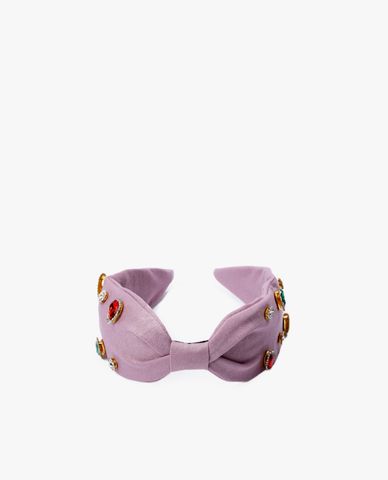  CECI - Băng đô cài tóc nữ bọc vải bản lớn đính đá sang trọng 