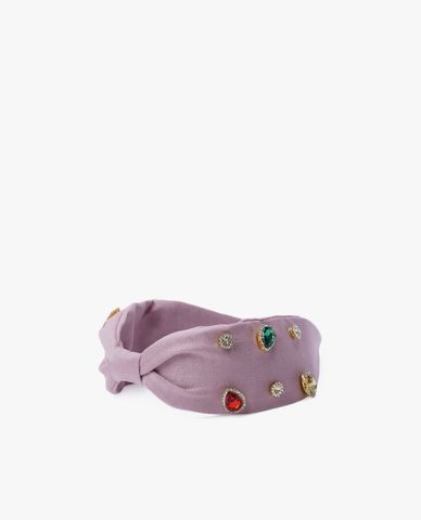  CECI - Băng đô cài tóc nữ bọc vải bản lớn đính đá sang trọng 