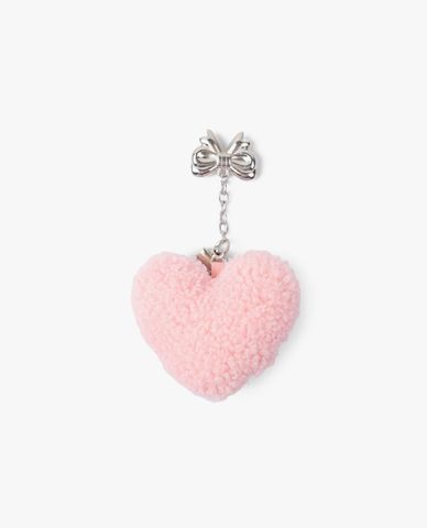  CECI - Móc khóa hình trái tim bông xù 