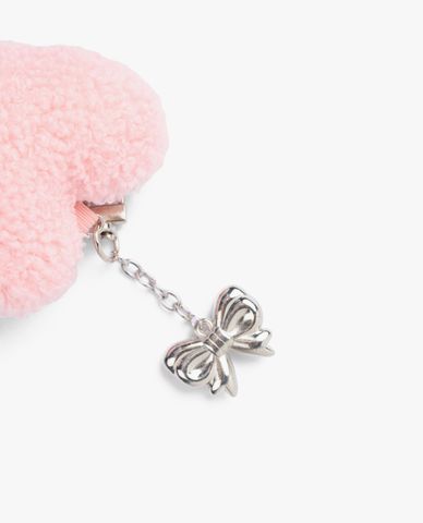  CECI - Móc khóa hình trái tim bông xù 