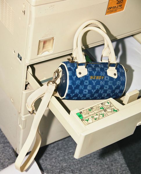 NERDY★韓国大人気 MONOGRAM MINI CYLINDER BAG PNES23AA21 NERDY☆韓国大人気 MONOGRAM MINI CYLINDER BAG PNES23AA21