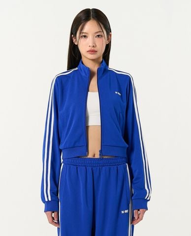  NERDY - Áo khoác thể thao nữ cổ trụ tay dài phom croptop NY Track 