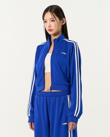  NERDY - Áo khoác thể thao nữ cổ trụ tay dài phom croptop NY Track 