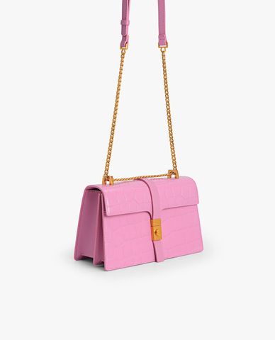  PEDRO - Túi đeo chéo nữ hình hộp chữ nhật Leather Croc Effect 