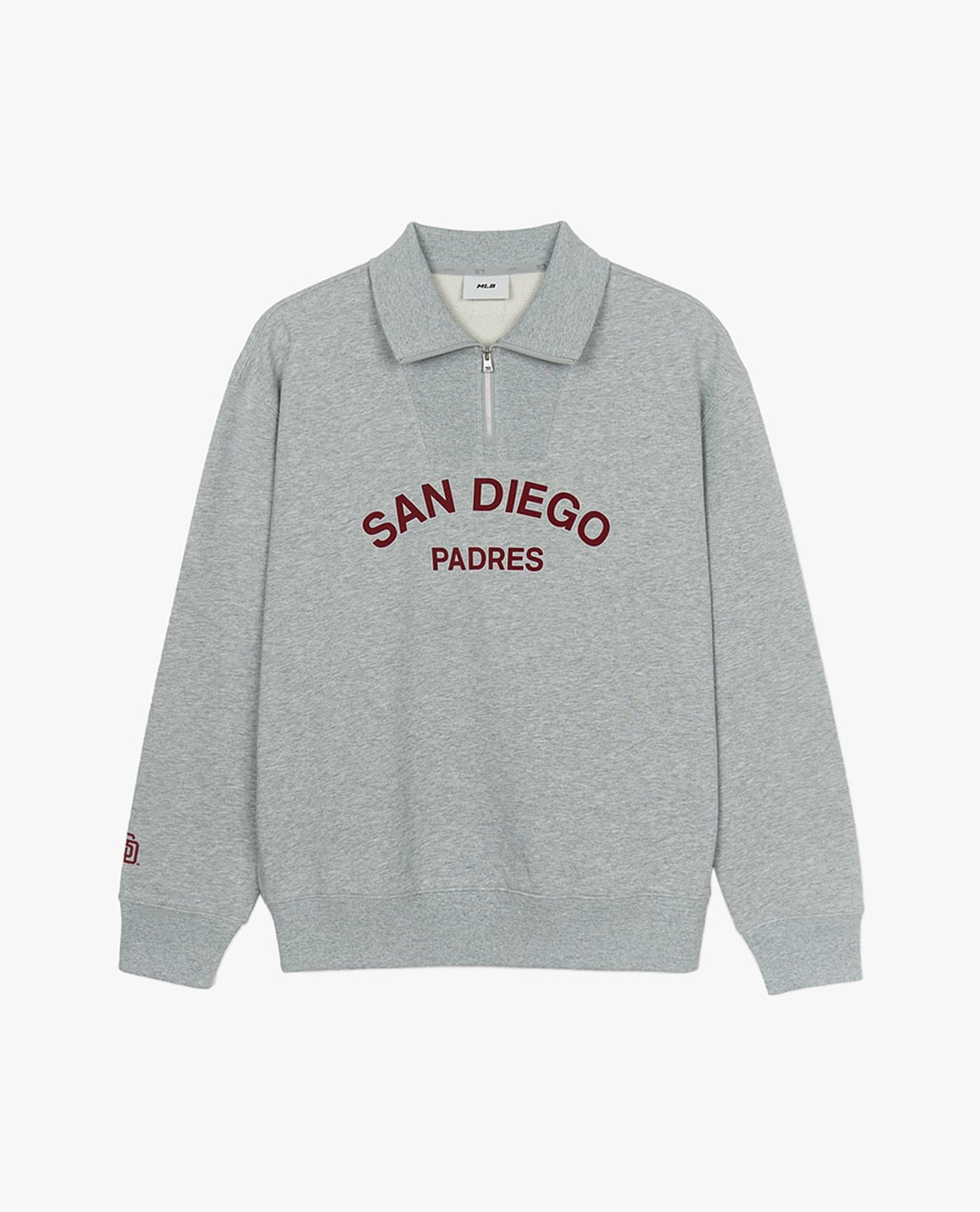 MLB - Áo sweatshirt unisex cổ bẻ tay dài Varsity Lettering