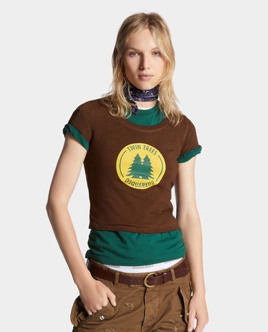  DSQUARED2 - Áo thun nữ cổ tròn tay ngắn 