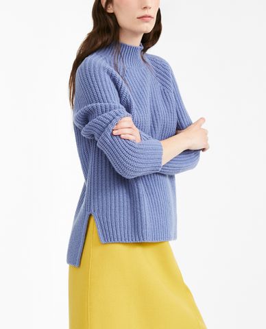  WEEKEND MAX MARA - Áo len nữ dài tay phom suông xẻ tà thời trang 