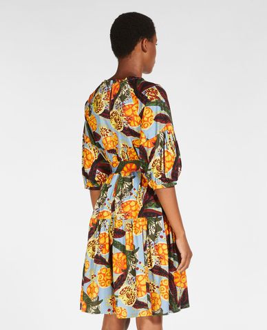  WEEKEND MAX MARA - Đầm xếp li mini cổ tròn tay ngắn Lalla 